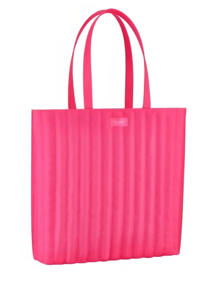 Nwt Kate Spade New York Fragrances Hot Pink Quilted Large Tote Bag